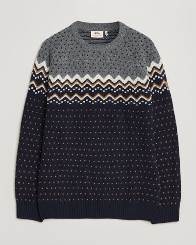 Fjällräven Övik Knit Wool Sweater Dark Navy