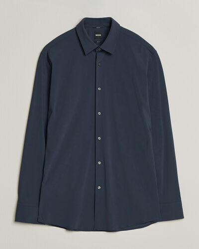 BOSS BLACK Hank 4-Way Stretch Shirt Dark Blue
