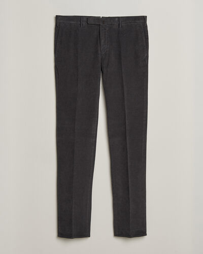 Incotex Slim Fit Baby Corduroy Trousers Dark Grey