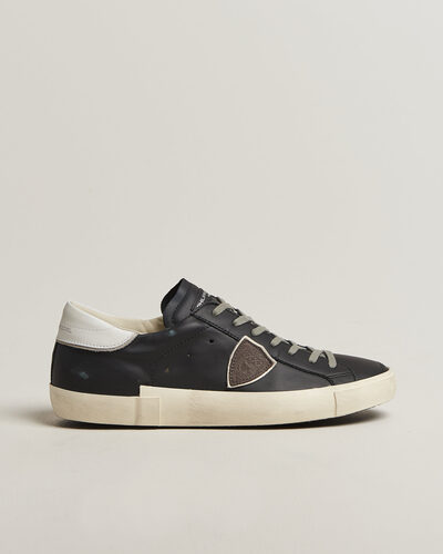 Philippe Model PRSX Low Top Suede Sneaker Black/White