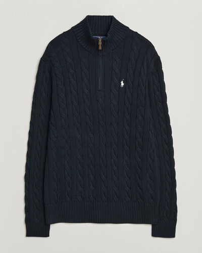 Polo Ralph Lauren Cotton Cable Half Zip Hunter Navy
