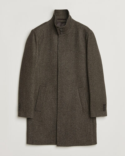 Tiger of Sweden Aleric Wool Herringbone Coat Brown