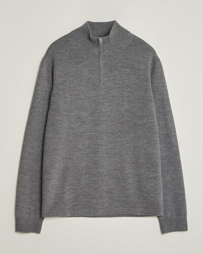 Tiger of Sweden Travis Wool Half Zip Concrete Melange