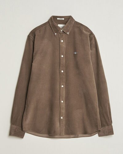 Gant Regular Fit Corduroy Shirt Faded Taupe