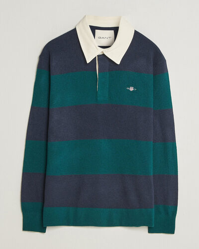Gant Lambswool Barstriped Rugger Dark Emerald
