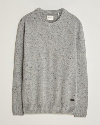 Gant Neps Wool Crew Neck Sweater Grey Melange