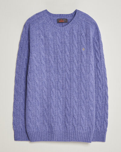 Morris Archard Cable Sweater Purple