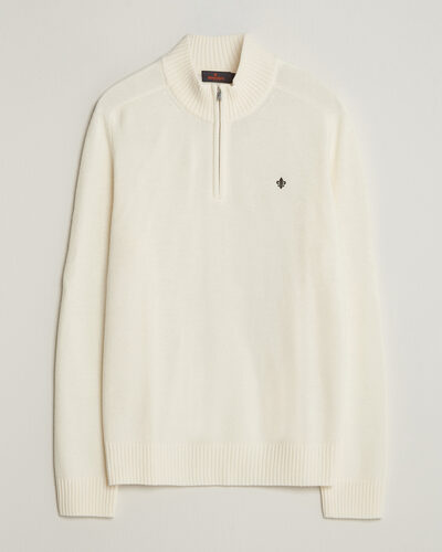 Morris Hertford Lambswool Half Zip Off White