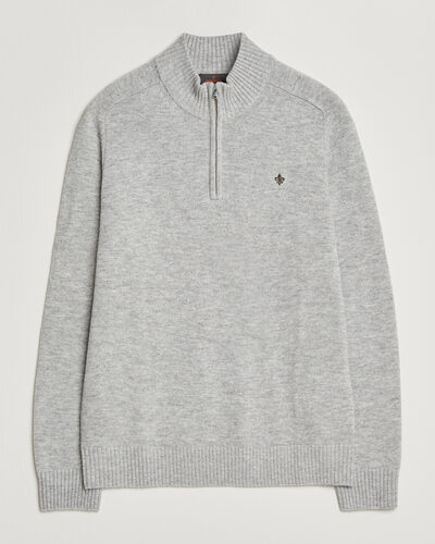 Morris Hertford Lambswool Half Zip Grey