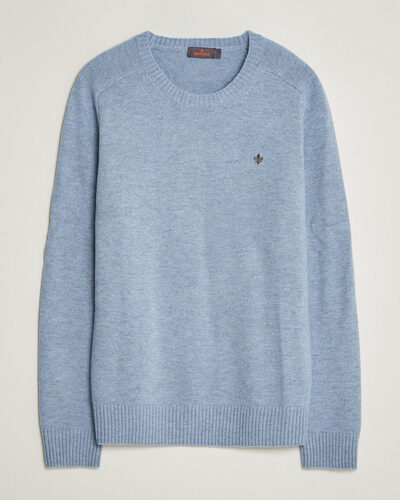 Morris Hertford Lambswool Crew Neck Blue