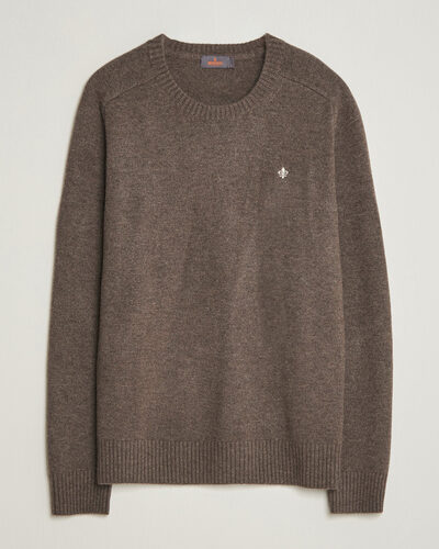 Morris Hertford Lambswool Crew Neck Brown