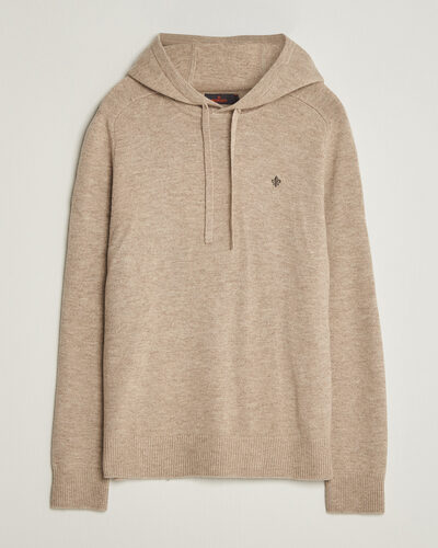 Morris Hertford Lambswool Hoodie Khaki