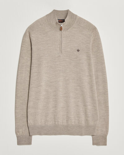 Morris John Merino Half Zip Khaki