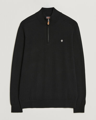 Morris John Merino Half Zip Black