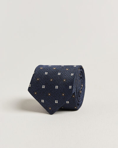 Amanda Christensen Silk Flower 8cm Tie Navy