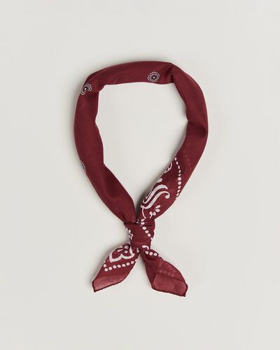 Amanda Christensen Cotton Voile Printed Flower Bandana Wine