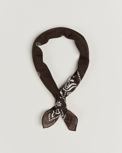 Amanda Christensen Cotton Voile Printed Flower Bandana Brown