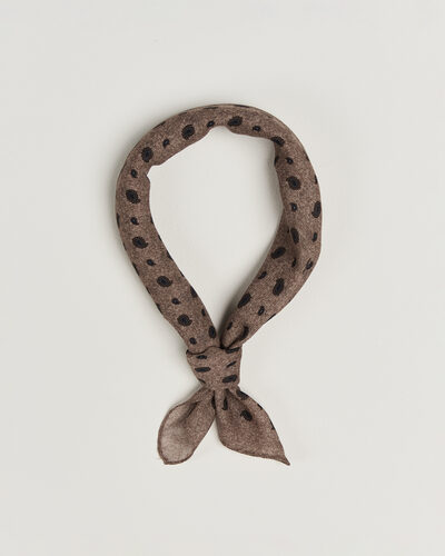 Amanda Christensen Wool Printed Paisley Bandana Beige