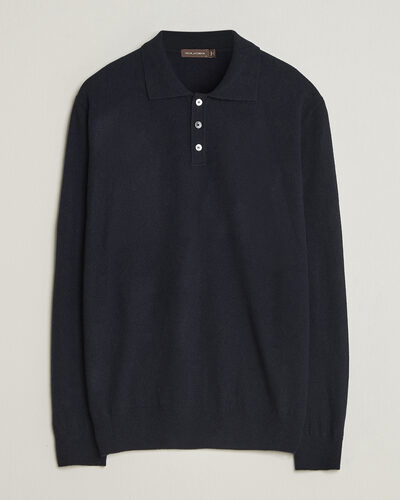 Oscar Jacobson Pepe Wool/Cashmere Polo Navy