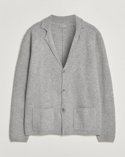 Stenströms Knitted Yak/Merino Cardigan Blazer Grey