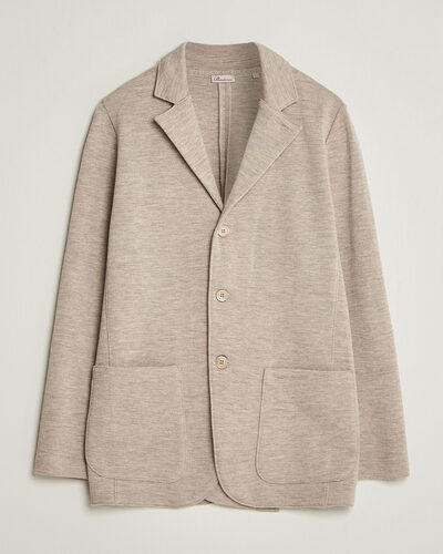 Stenströms Milano Knitted Merino Blazer Beige