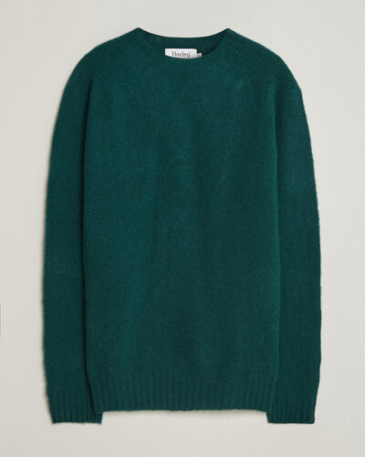 Harley Of Scotland Brushed Supersoft Lambswool Crewneck Tartan
