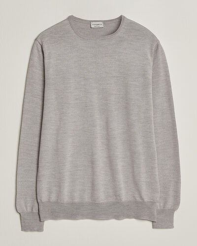 Extra Fine Merino Wool Crewneck Light Grey