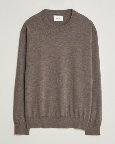 NN07 Nate Wool Knitted Crew Neck Mable Husk