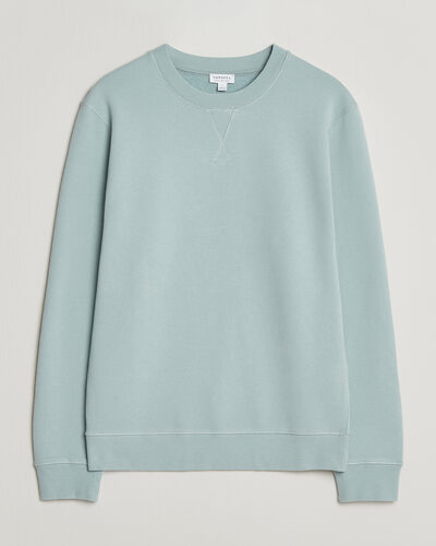 Sunspel Loopback Sweatshirt Light Green