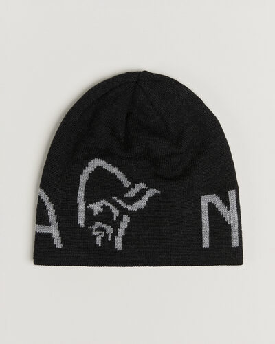 Norrøna Mid Merino Wool Logo Beanie Caviar Melange