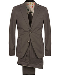  Einar Stretch Cotton Patch Pocket Suit Green