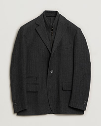 Corneliani ID Flannel Blazer Grey Melange 48