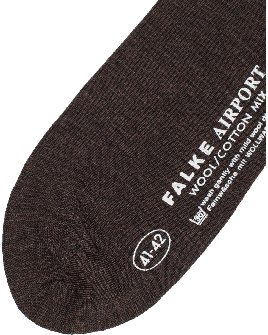 Herre | Undertøy | Falke | Airport Socks Dark Brown Melange