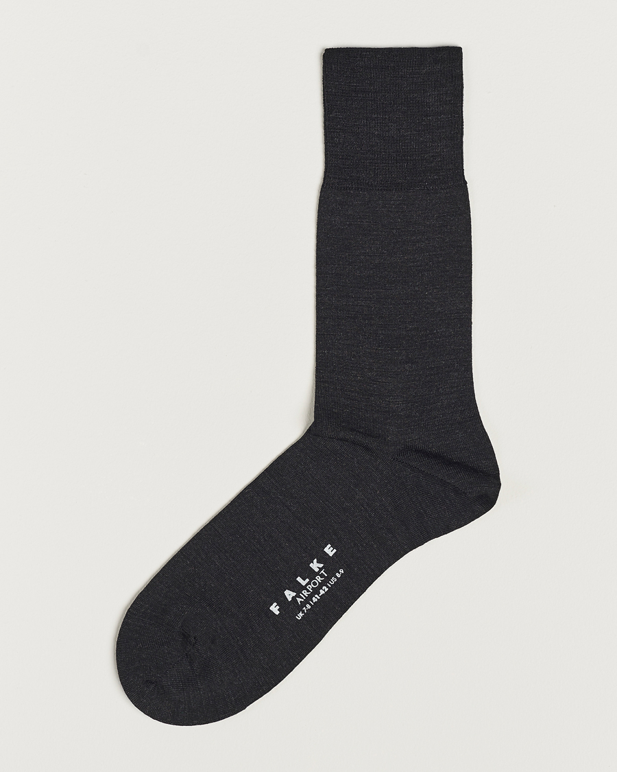 Herre | Undertøy | Falke | Airport Socks Anthracite Melange