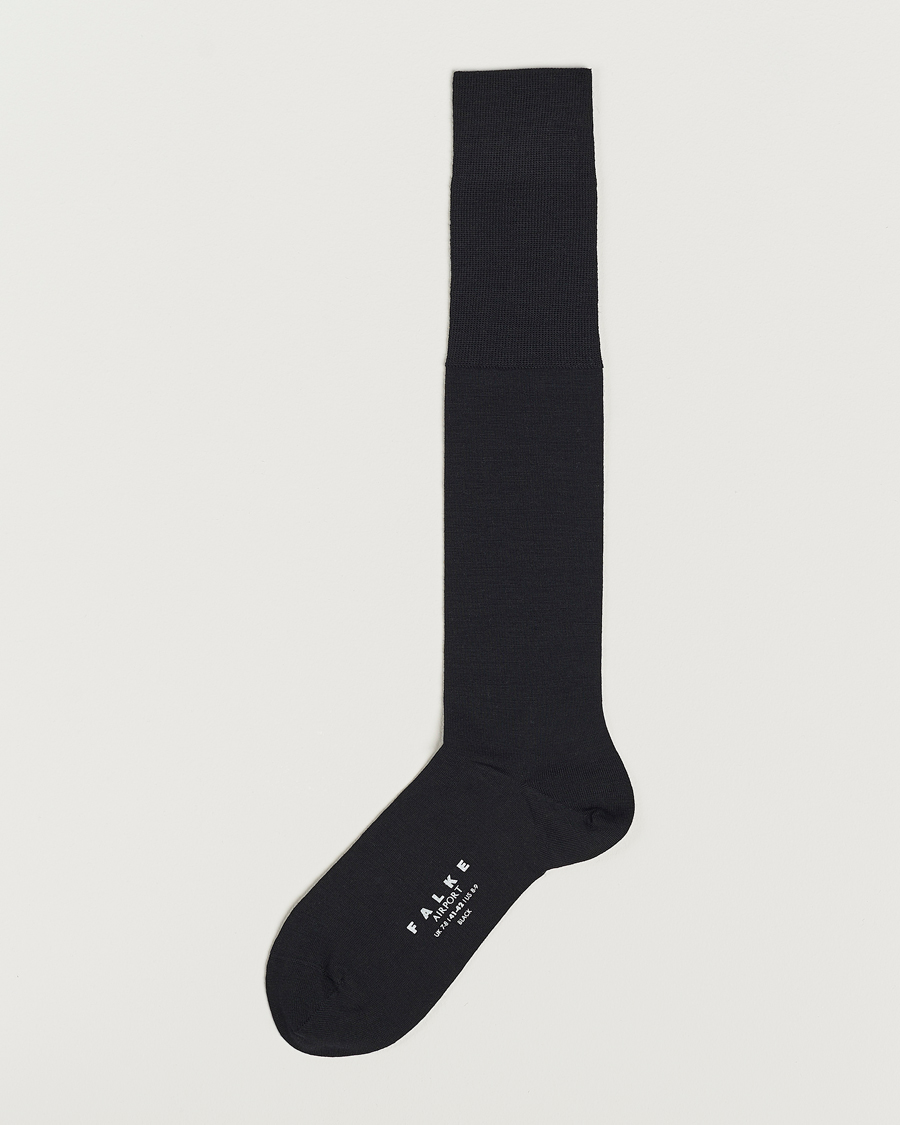 Herre | Undertøy | Falke | Airport Knee Socks Black 41-42