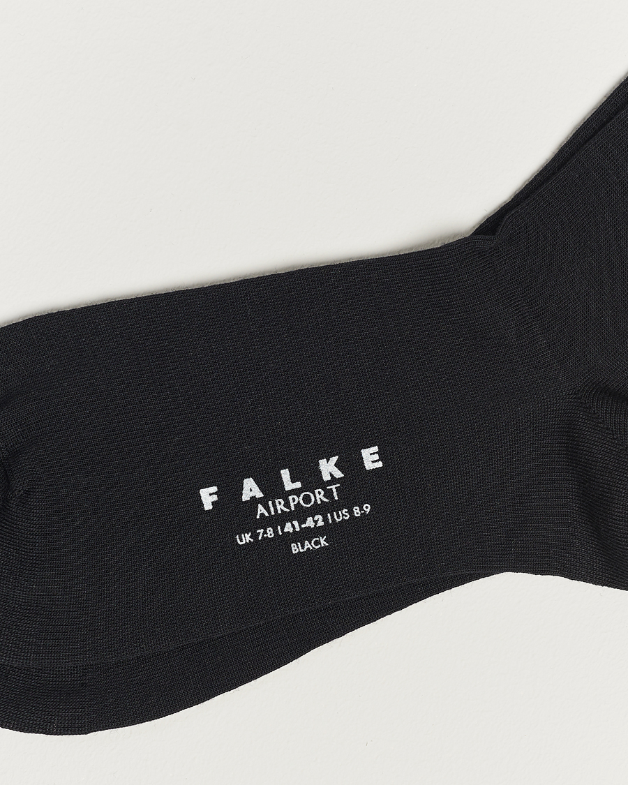 Herre |  | Falke | Airport Knee Socks Black