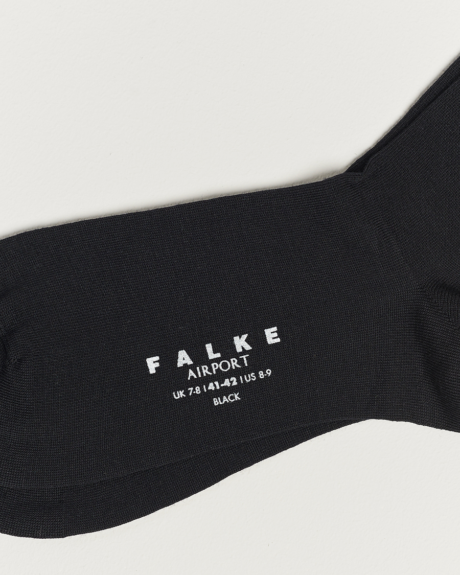 Herre | Knestrømper | Falke | Airport Knee Socks Black