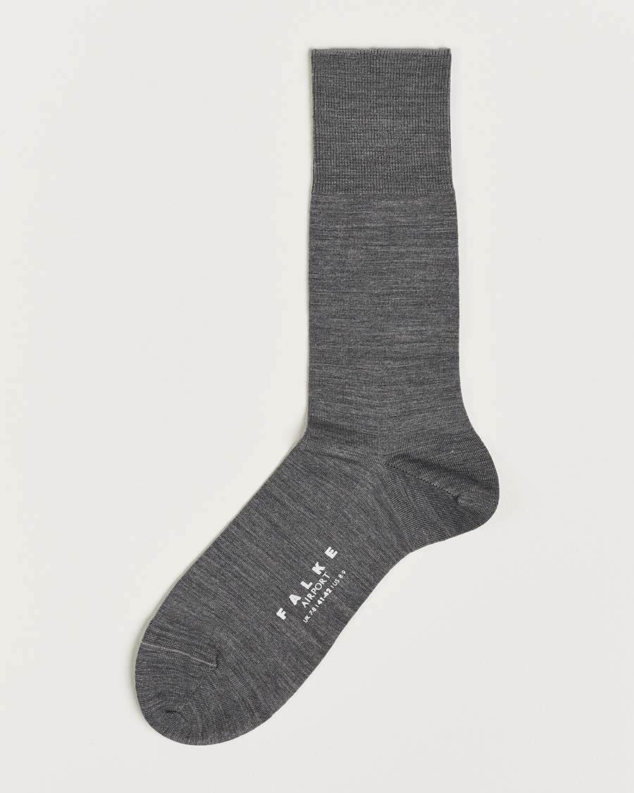 Herre | Undertøy | Falke | Airport Socks Grey Melange