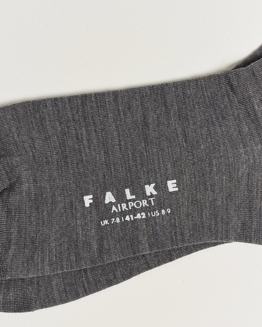 Herre | Undertøy | Falke | Airport Socks Grey Melange