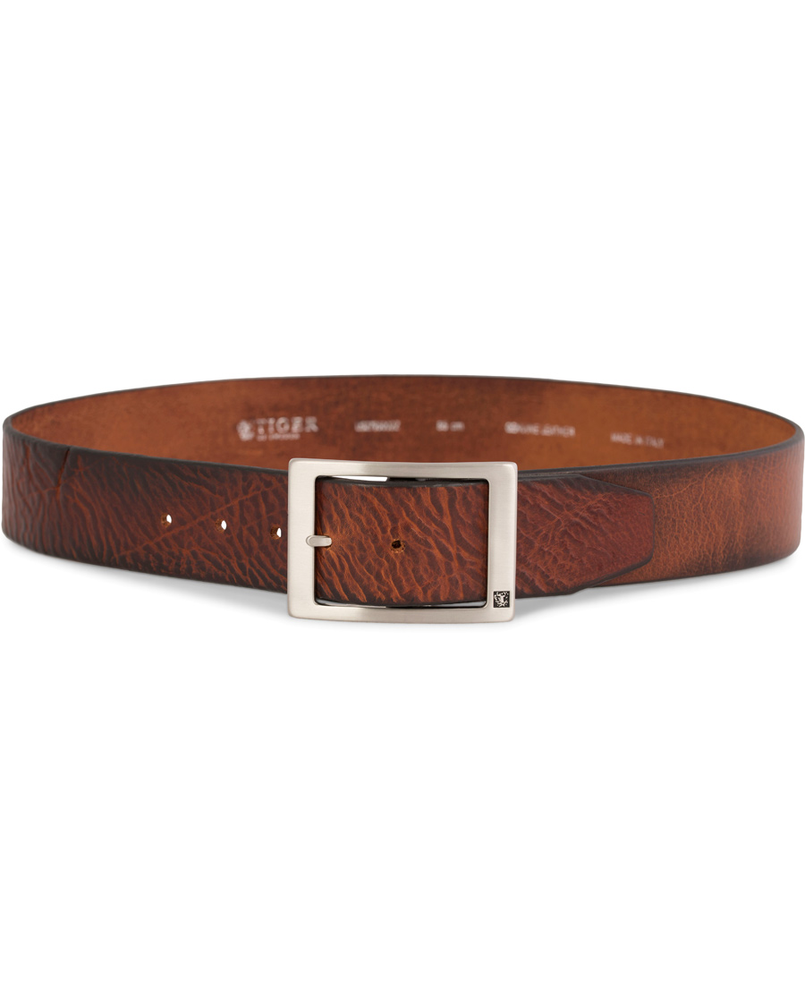 Herre | Tiger of Sweden Marvin Leather Jeans Belt 4,5 cm Light Brown | Tiger of Sweden | Marvin Leather Jeans Belt 4,5 cm Light Brown