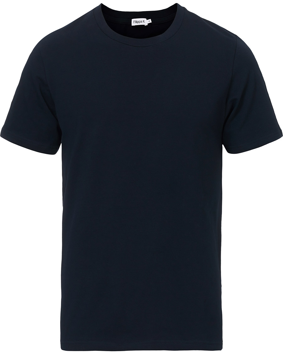 Herre | T-Shirts | Filippa K | Soft Lycra Tee Navy