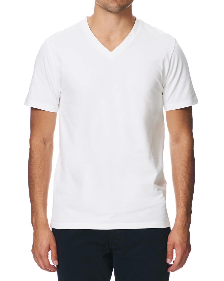 Herre | T-Shirts | Filippa K | Soft Lycra V-Neck Tee White