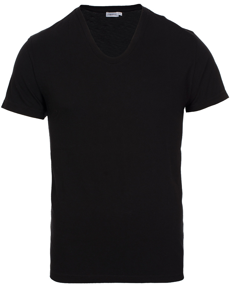 Herre | T-Shirts | Filippa K | Single Jersey Soft V-Neck Tee Black