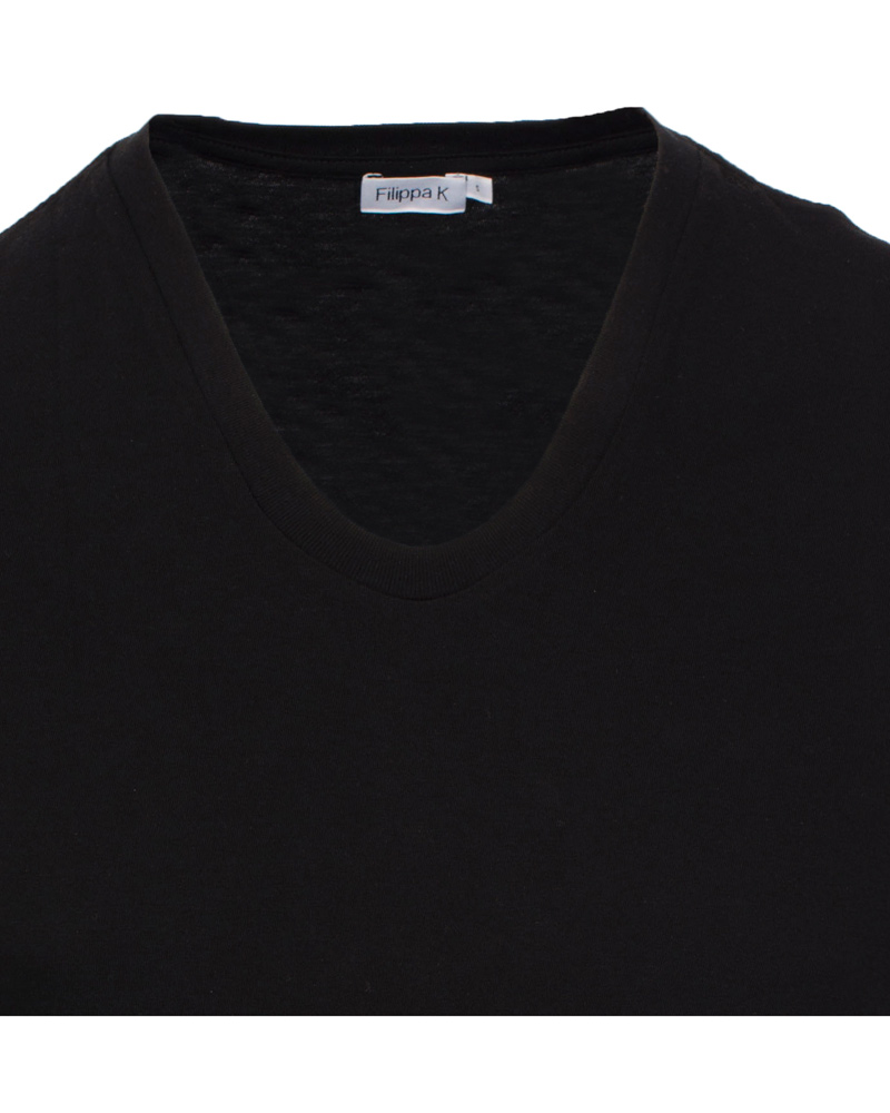 Herre | T-Shirts | Filippa K | Single Jersey Soft V-Neck Tee Black