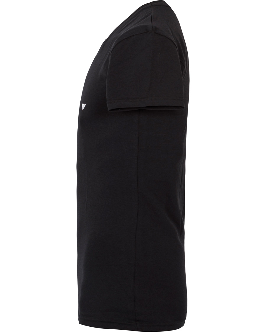 Herre | T-Shirts | Emporio Armani | V-Neck T-Shirt Logo Black