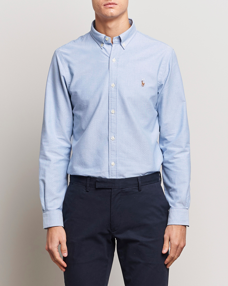 Herre | Casual | Polo Ralph Lauren | Slim Fit Shirt Oxford Blue