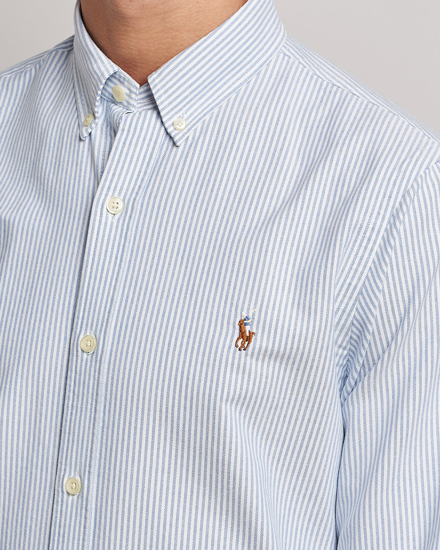 Herre | Skjorter | Polo Ralph Lauren | Slim Fit Shirt Oxford Stripes Blue
