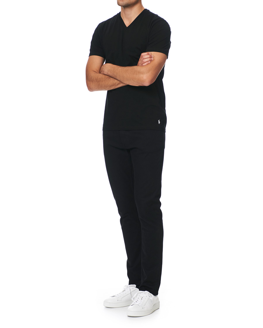 Herre | T-Shirts | Polo Ralph Lauren | 2-Pack T-Shirt V-Neck Black