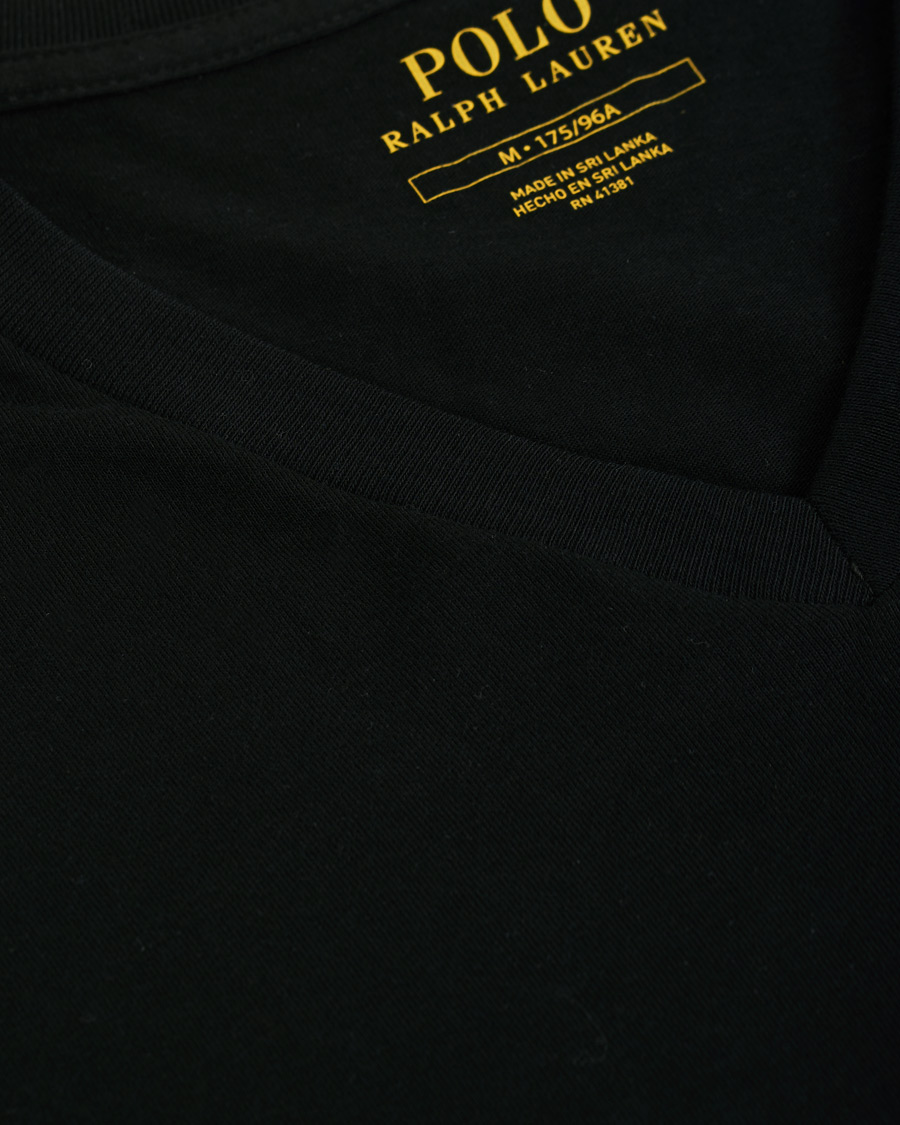 Herre | T-Shirts | Polo Ralph Lauren | 2-Pack T-Shirt V-Neck Black