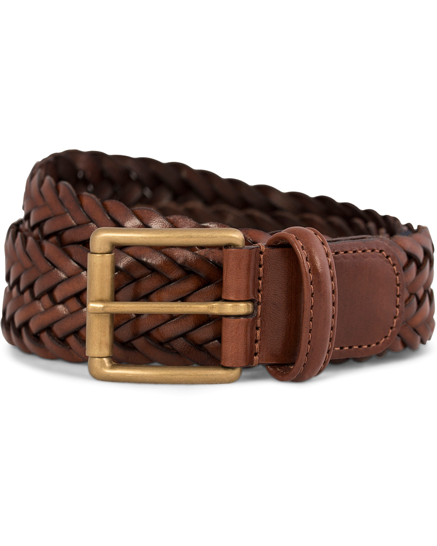 Herre | Anderson's Leather Belt 3,5 cm Brown | Anderson's | Leather Belt 3,5 cm Brown